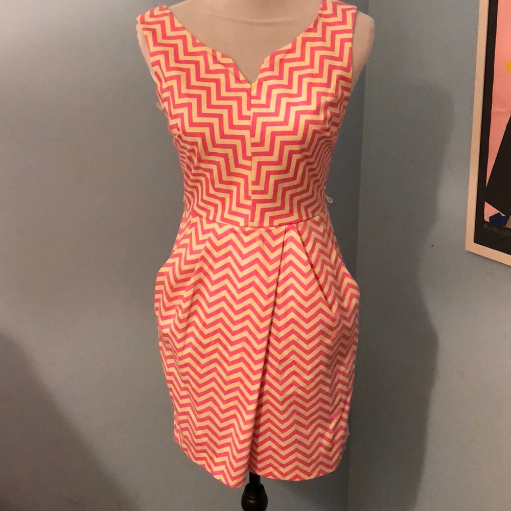 NWT | City Studio Pink & White Pencil Dres…